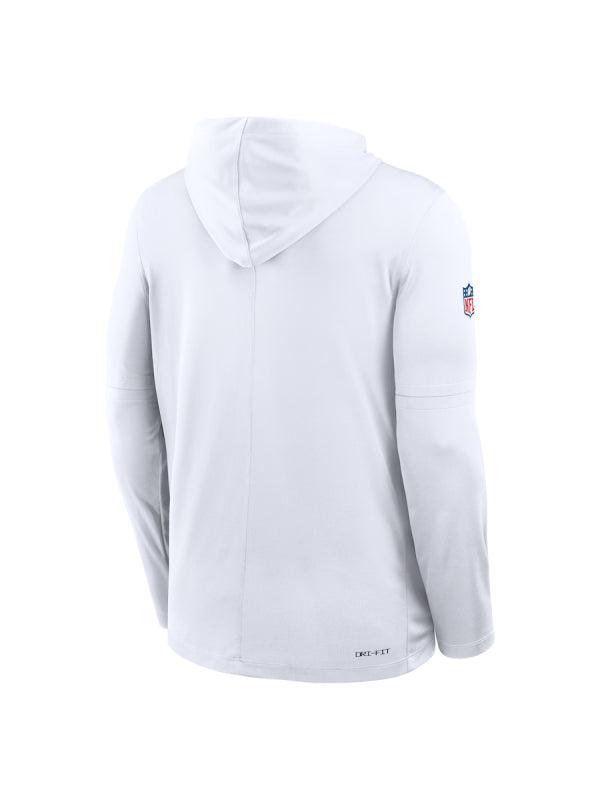 Mens Nike White Kansas City Chiefs Sideline Long Sleeve Hoodie T Shirt