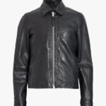 Mens Black Leather Erol Jacket