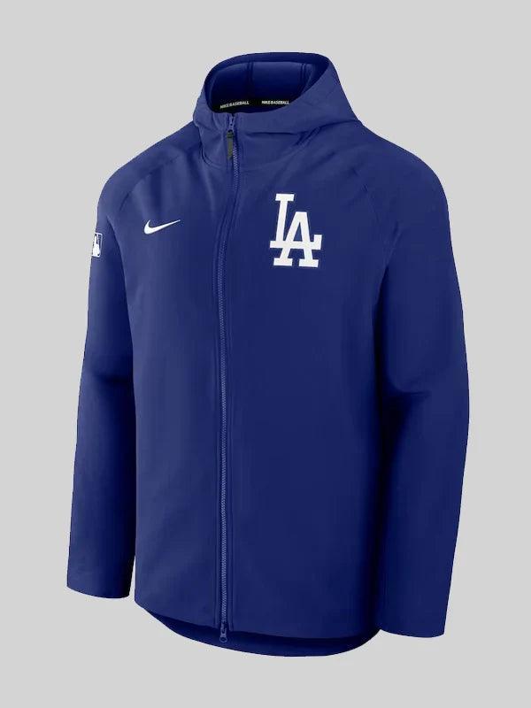 Mens Los Angeles Dodgers Nike Royal Authentic Collection Raglan Performance Full Zip Jacket Blue