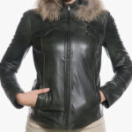 Michelina Cap Womens Green Jacket