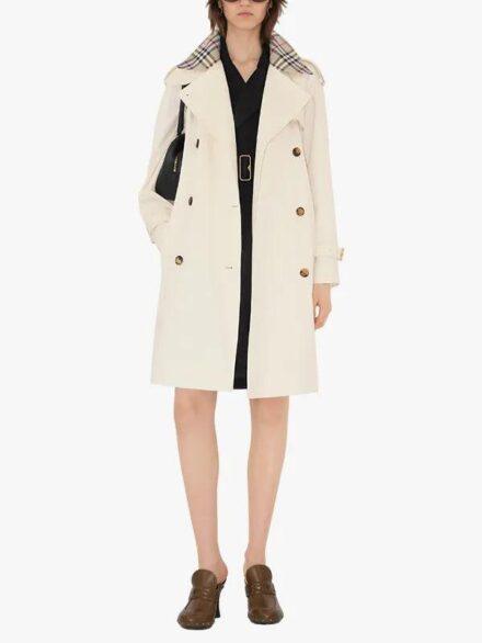 Mid length Castleford Trench White Coat