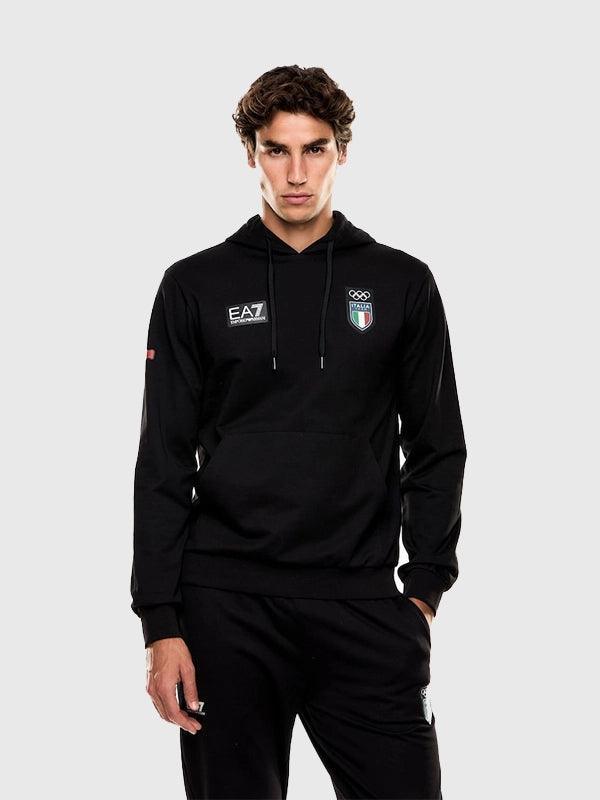 Milano Cortina Olympics 2026 Italia EA7 Hoodie Black