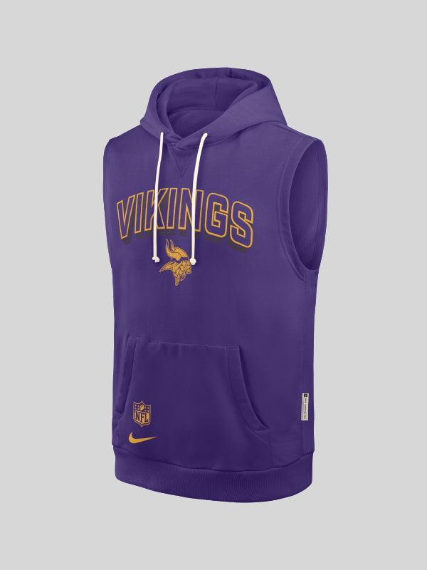 Minnesota Vikings Sideline Men s Nike Dri FIT NFL Sleeveless Pullover Hoodie