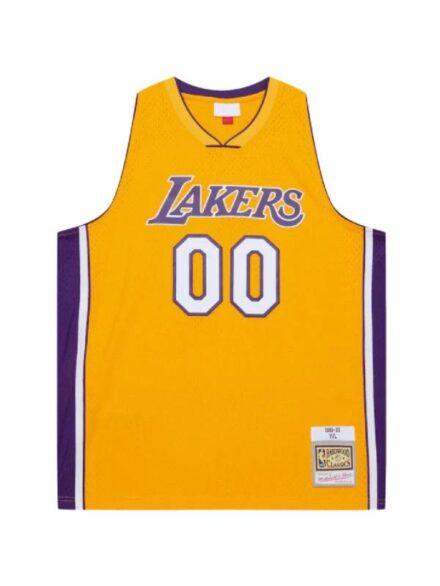 Mitchell Ness x Play boi Carti Lakers Gold 1999 00 Swingman Jersey Yellow