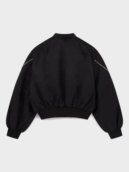 Mowalola My City Black Bomber Jacket Yankees