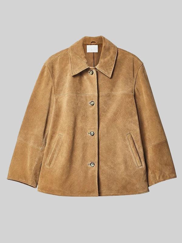 Nakd Suede Jacket Tan Brown