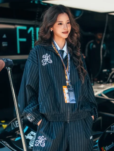 Nana Ou-Yang Adidas Pinstripe Track Jacket