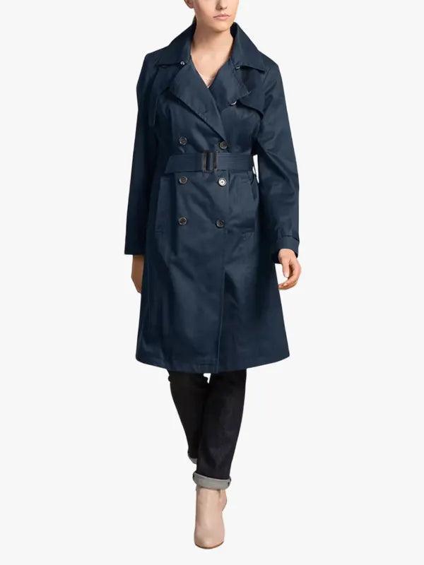 Navy Trench Coat For Women's