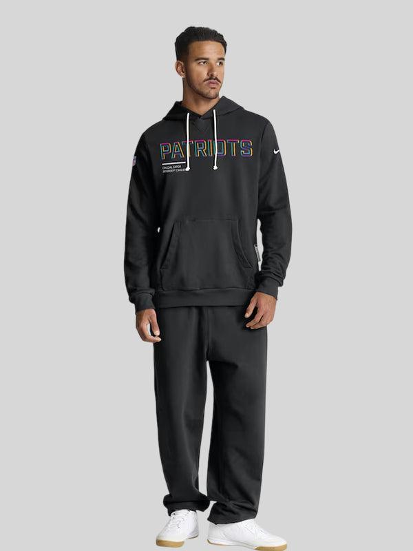 New England Patriots Nike Black 2025 Crucial Catch Hoodie