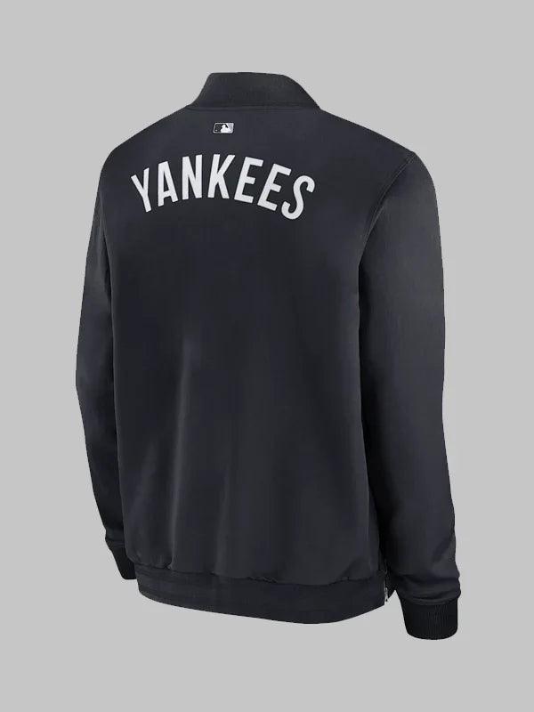 New York Yankees Authentic Collection Dugout Mens Nike MLB Full Zip Bomber Jacket Black