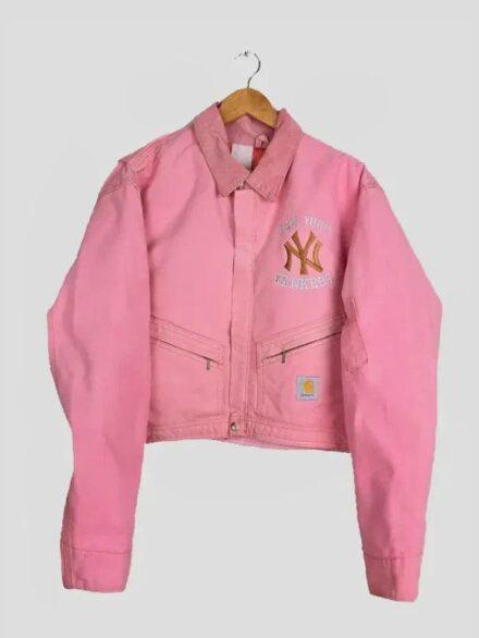 New York Yankees Carhartt Jacket Pink