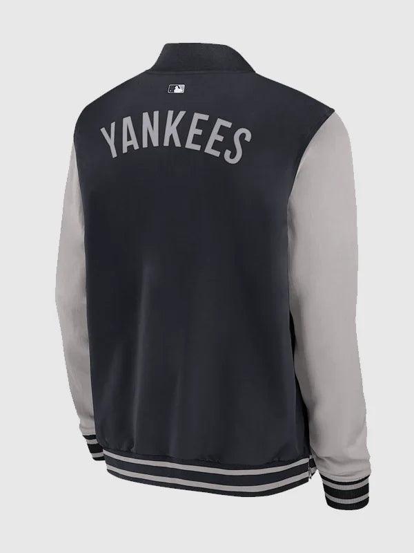 New York Yankees Nike Dugout Jacket Black and Grey