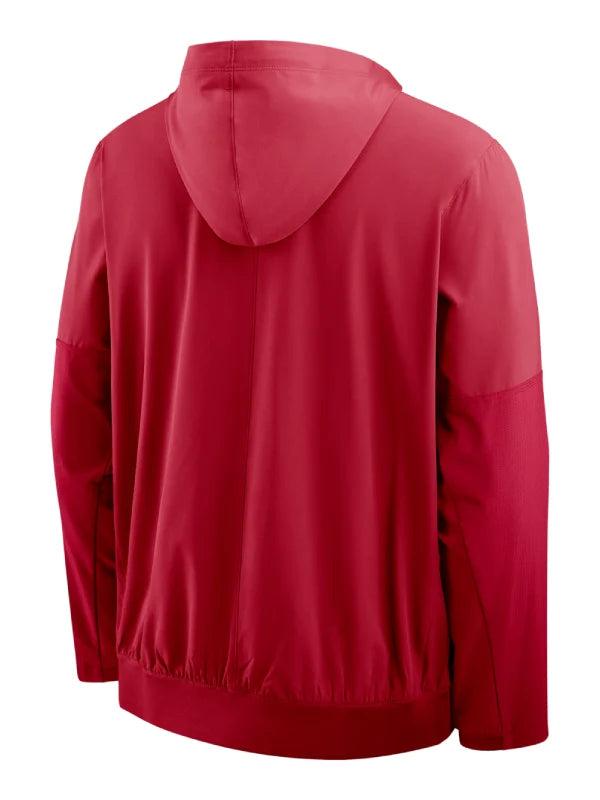 Nike Men s Crimson Alabama Tide Anorak Half Zip Hoodie Jacket Red