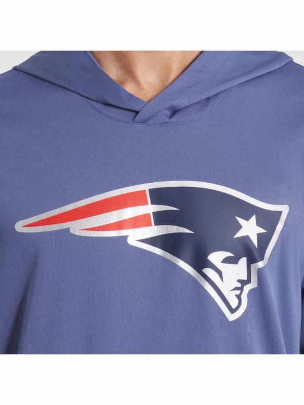 Nike Patriots Storm Blue Rivalries Sideline Long Sleeve Hoodie T Shirt