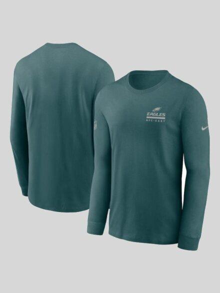 Nike Philadelphia Eagles Sideline Performance Long Sleeve T Shirt Green