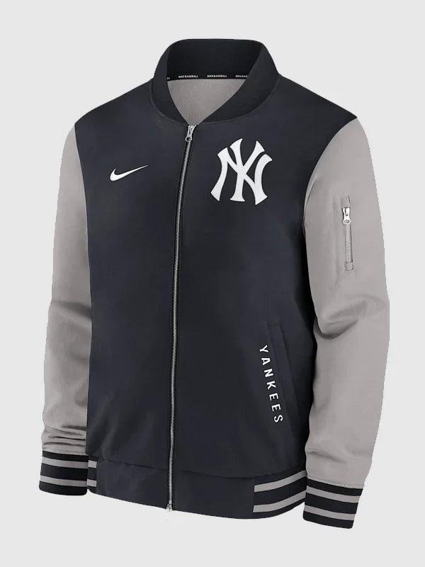 Nike Yankees Dugout Bomber Jacket Black and Grey