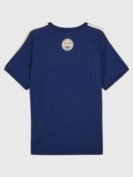 Oasis x Adidas Tour 3 Stripes Navy Blue T Shirt