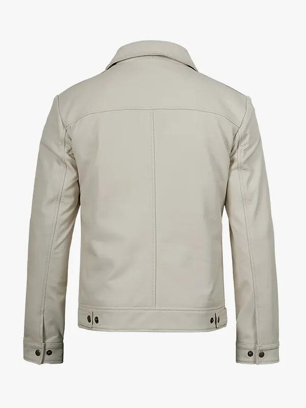 Off White Men s Harrington Leather Jacket
