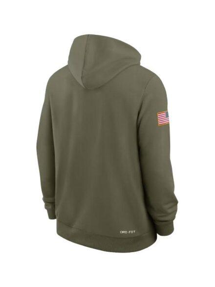 Ohio State Buckeyes Nike 2025 Military Appreciation Dri FIT Hoodie Olive