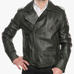 Olive Green Three Pockets Mens Jacket