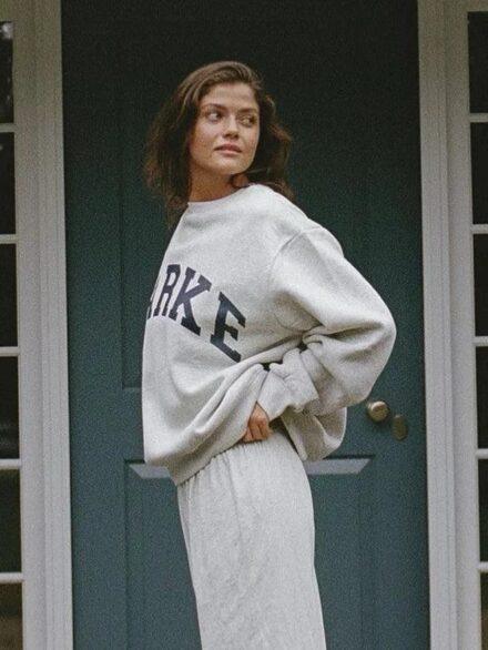 Oversized Grey Parke Crewneck