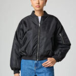 Oversized Glassons Bomber Jacket Black