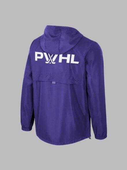 PWHL Adult Stadium Essentials Compete Quarter Zip Hybrid Jacket Purple