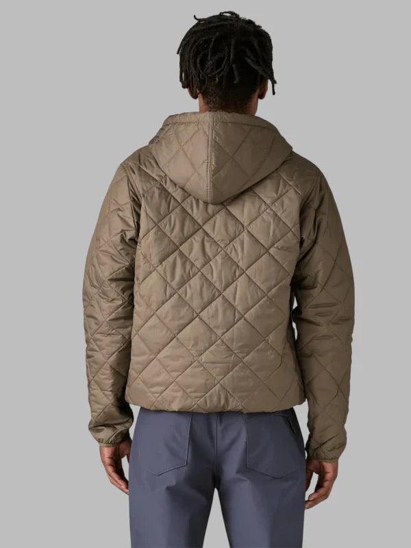 Patagonia Mens Diamond Quilted Brown Bomber Hooded Jacket