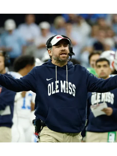 Pete Golding Ole Miss Nike Sideline Hoodie Navy