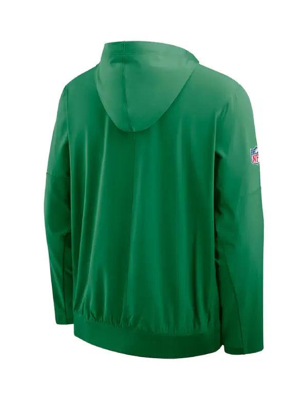 Philadelphia Eagles Nike Sideline Kelly Green Anorak Half Zip Hoodie Jacket