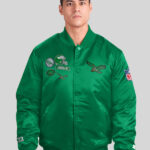 Philadelphia Eagles Starter Kelly Green Satin Varsity Jacket