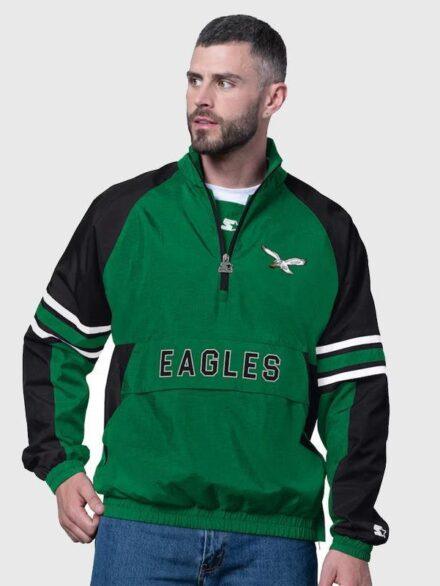 Philadelphia Eagles Starter Prospect Jacket Green and Black