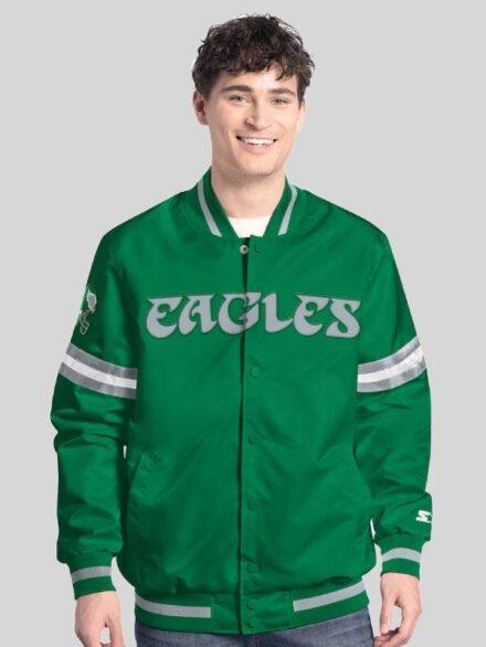 Philadelphia Eagles Vintage Scout Starter Varsity Jacket Green