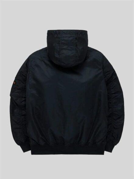 Philadelphia Eagles x Alpha Industries x NewEraL 2B Black Hooded Bomber Jacket