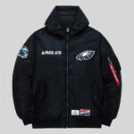 Philadelphia Eagles x Alpha x New Era L 2B Bomber Jacket Black