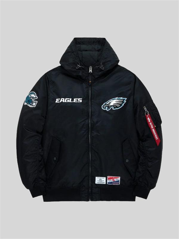 Philadelphia Eagles x Alpha x New Era L 2B Bomber Jacket Black