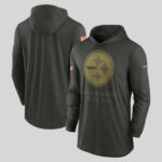 Pittsburgh Steelers 2025 Salute to Service Hooded Long Sleeve T shirt