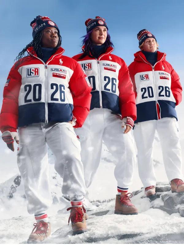 Polo Ralph Lauren Team USA 2026 Winter Olympics Color Blocked Puffer Jacket