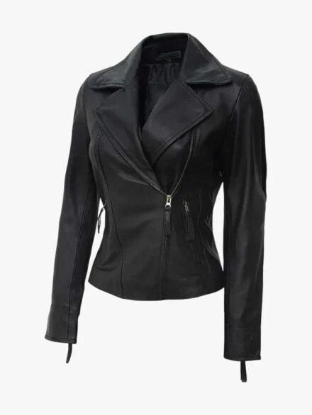 Ramsey Women s Asymmetrical Biker Leather Jacket
