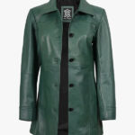 Real Green Coat 34 length Jacket For Women