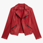 Red Rider Women Motorcycle Red Leather Jacket