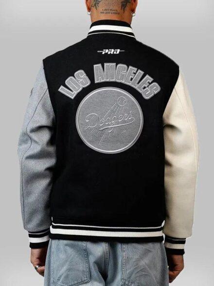 Reverse French Terry Dodgers Wool Varsity Jacket