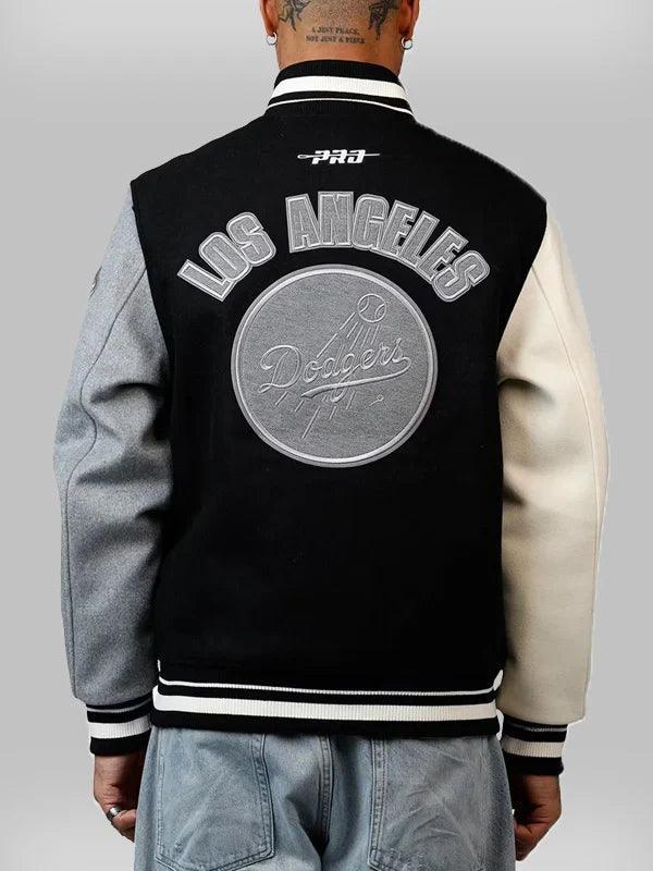 Reverse French Terry Dodgers Wool Varsity Jacket