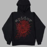 Rhinestone Spider Hoodie Black
