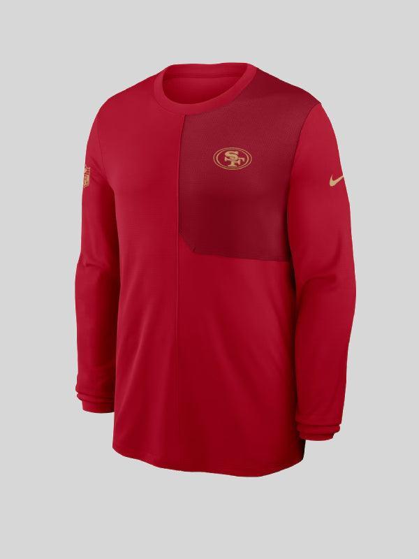 SanFrancisco49ersSidelineCoachMen sNikeDri FITNFLLong SleeveTopRed