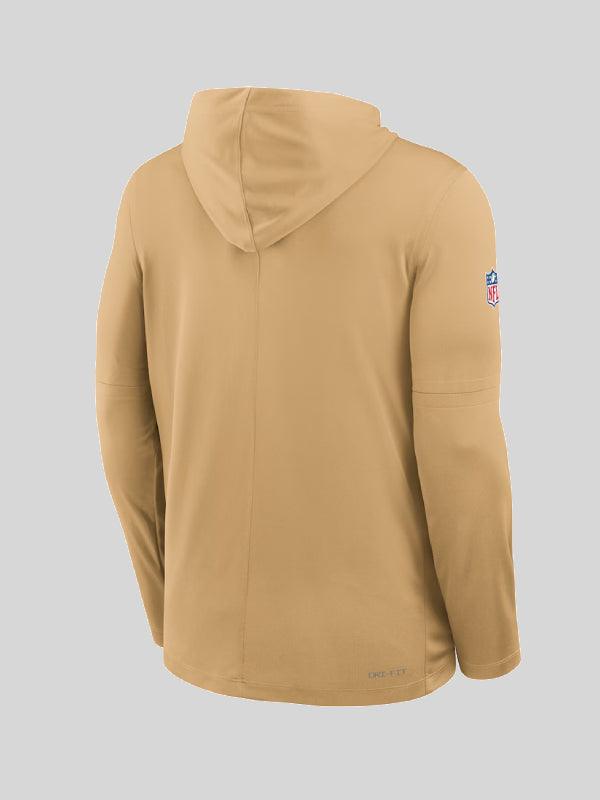 San Francisco 49ers Gold Pure Fury Performance Long Sleeve Hoodie T Shirt