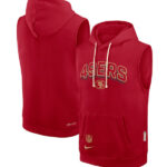 San Francisco 49ers Sleeveless Hoodie Red