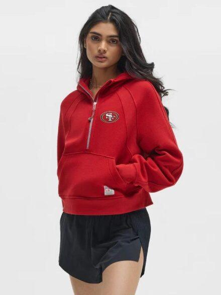 San Francisco 49ers lululemon College Crimson Scuba Half Zip Hoodie