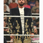 Seth Rollins Golden Peacock Long Coat Blue