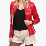 Short Leather Jacket Leather Red Leather Leathers Guignard